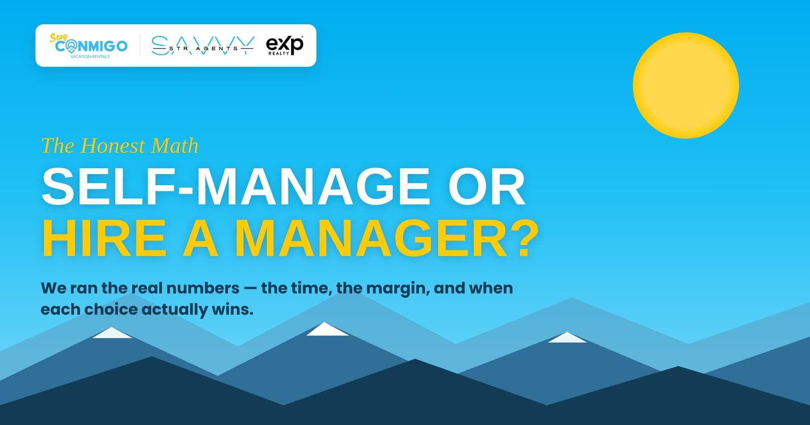 Self Manage or Hire A Manager?