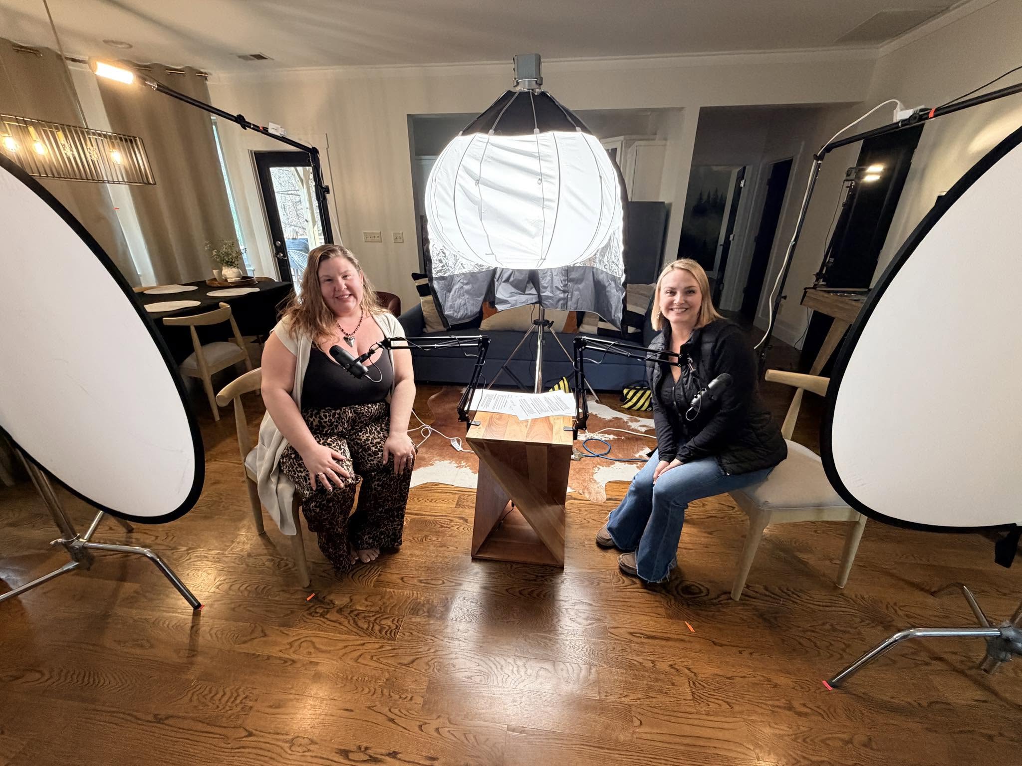 Filming agent interviews at a team retreat