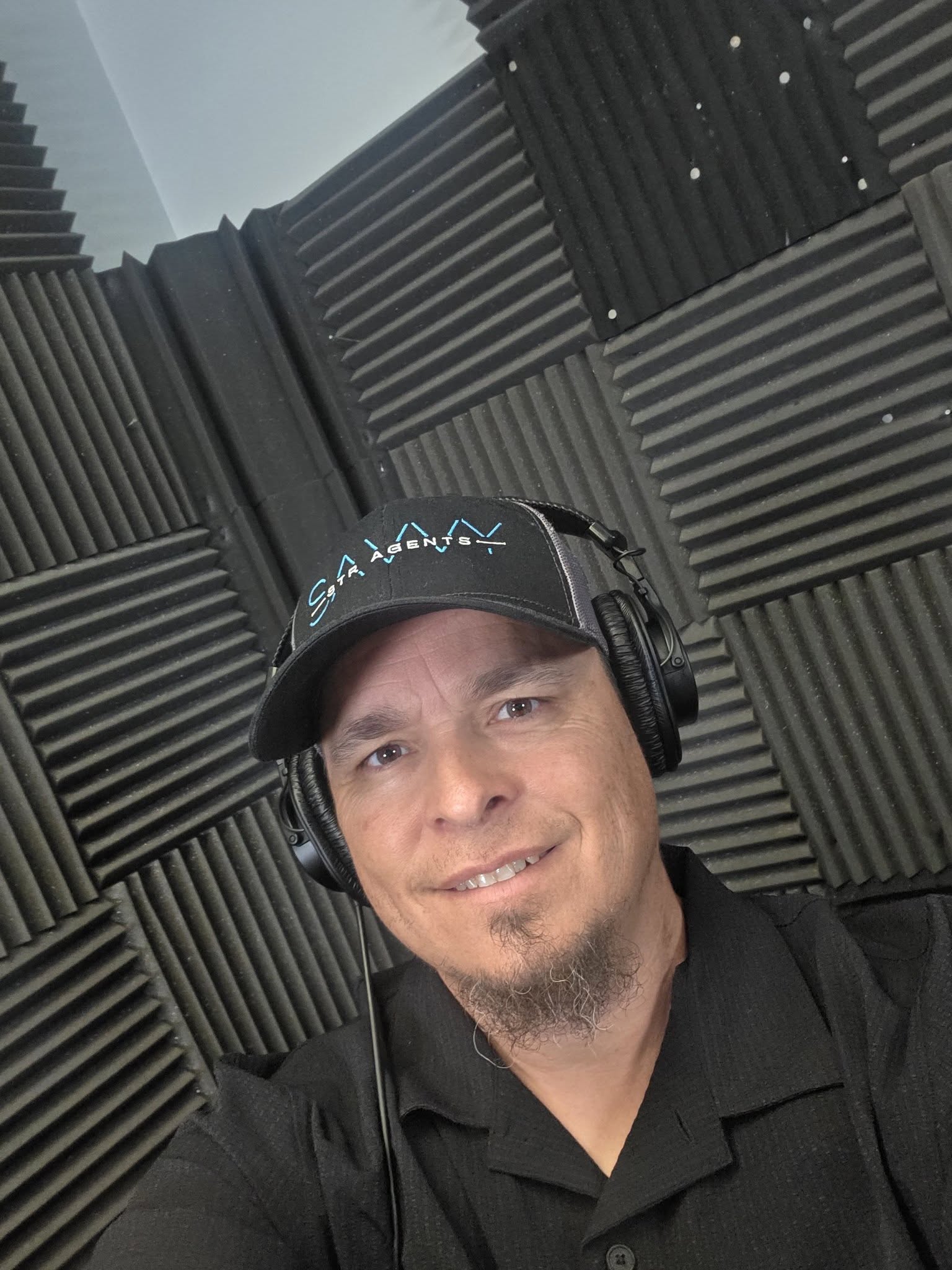 Recording in the podcast booth