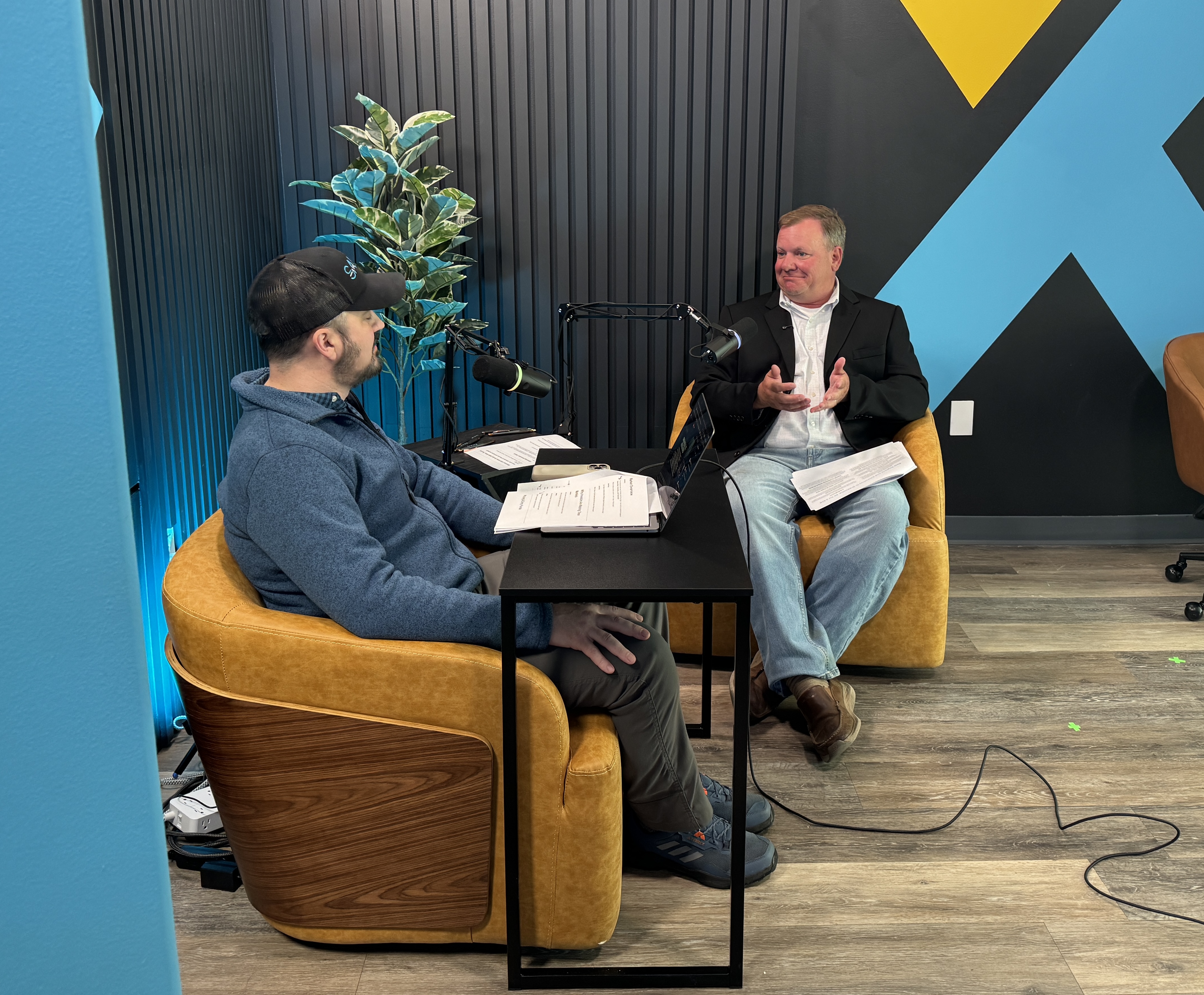 Podcast interview in the Savvy studio